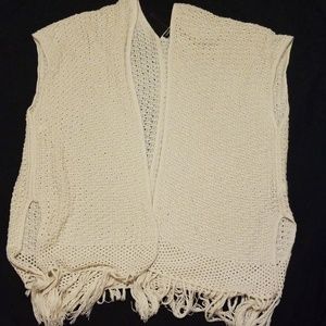 Torrid Sleeveless oversized fringe sweater